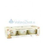 Yankee Candle Spun Sugar Flurries votivní svíčka ve skle 3 x 37 g