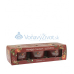 Yankee Candle Red Apple Wreath votivní svíčka ve skle 3 x 37 g