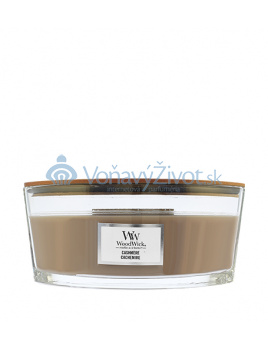 WoodWick Cashmere vonná svíčka s dřevěným knotem 85 g