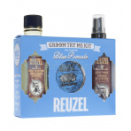 REUZEL Blue Pomade Groom Try Me Kit dárková sada (šampon Daily Shampoo 100ml + pomáda Blue Pomade 35g + tonikum Surf Tonic 100ml)