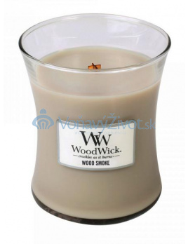 WoodWick oválná váza Wood smoke 275g