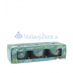 Yankee Candle Winter Night Stars votivní svíčka ve skle 3 x 37 g