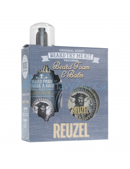 REUZEL Original Scent Beard Try Me Kit dárková sada (balzám na vousy 35g + pěna na vousy 70ml)