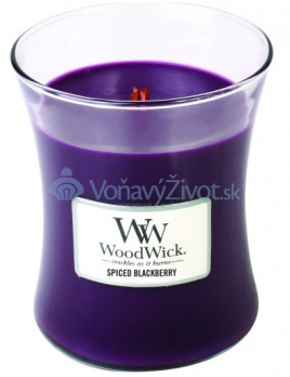 WoodWick oválná váza Spiced Blackberry 275g