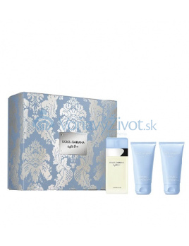 Dolce & Gabbana Light Blue toaletní voda 100 ml + tělový krém 50 ml + toaletní voda 10 ml Pro ženy dárková sada