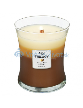 WoodWick Trilogy Vanilla Bean, Caramel, Biscotti 275g