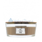 WoodWick Cashmere vonná svíčka s dřevěným knotem 609,5 g