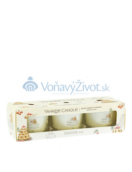 Yankee Candle Spun Sugar Flurries votivní svíčka ve skle 3 x 37 g